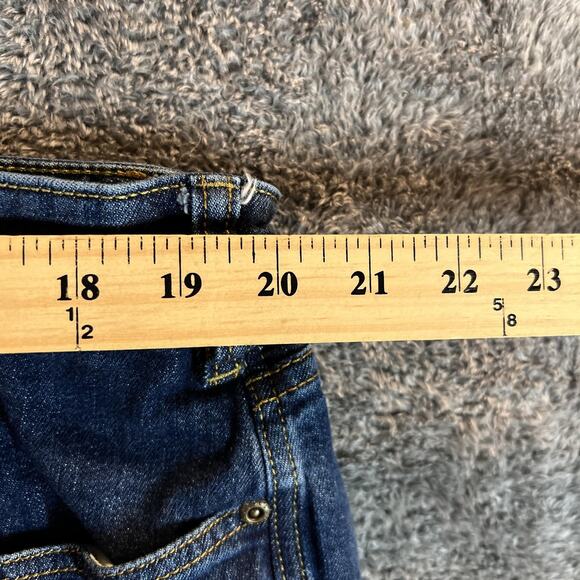 Orvis Jeans Mens 42x30 Dark Blue Five Pocket Stretch Denim Straight Leg Zip Fly - Picture 5 of 10